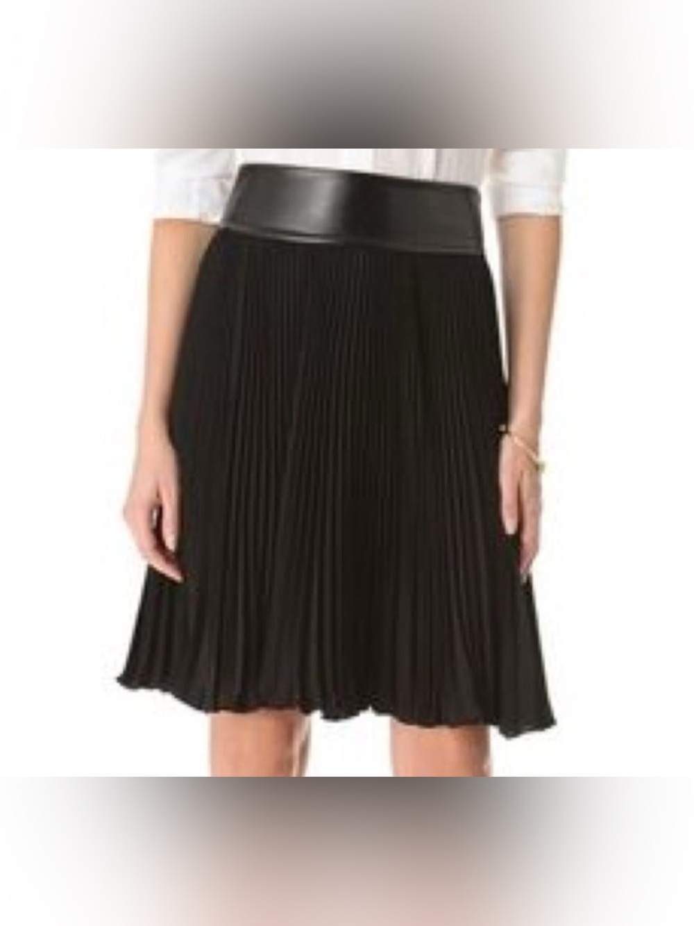 Women’s Diane von Furstenberg Panyin Pleated Black Skirt - Size 8